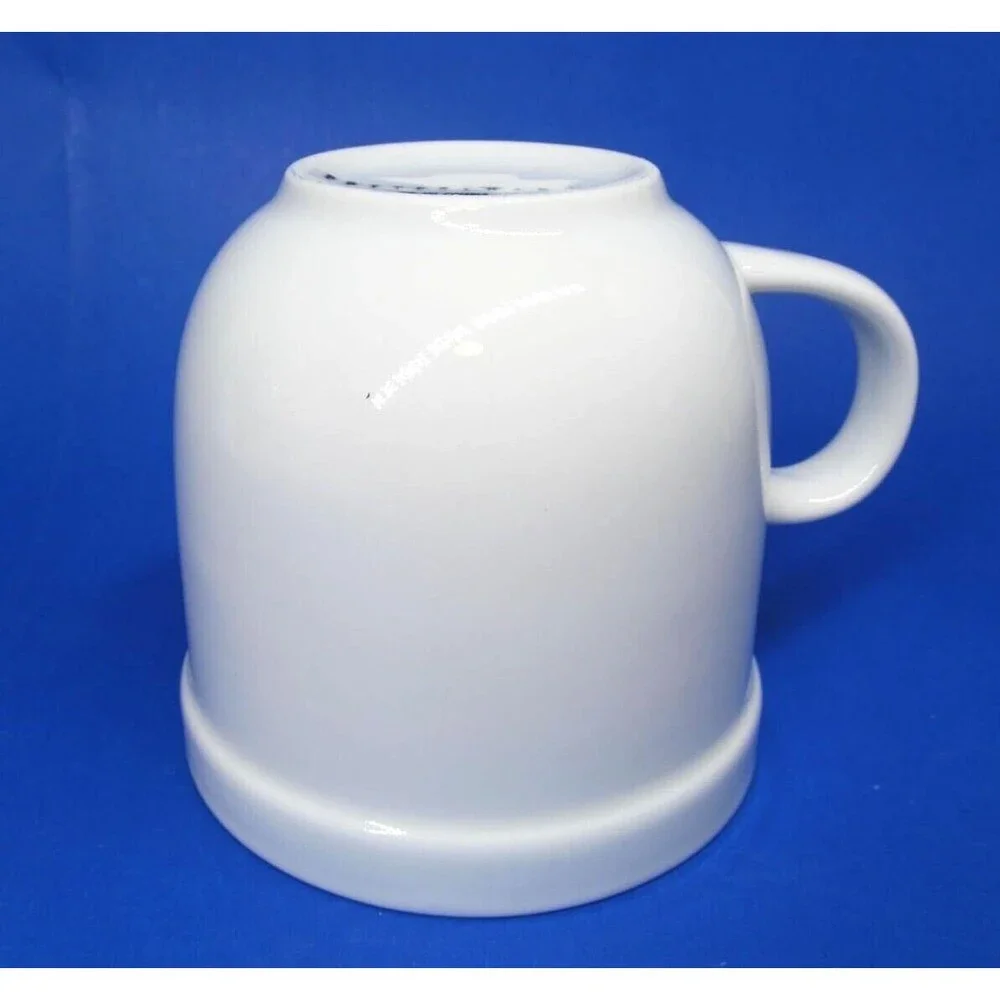 Pottery Barn Suppertime Du Jour White Coffee Mugs Cups Bundle of 3